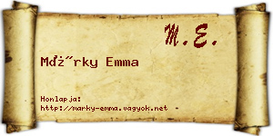 Márky Emma névjegykártya